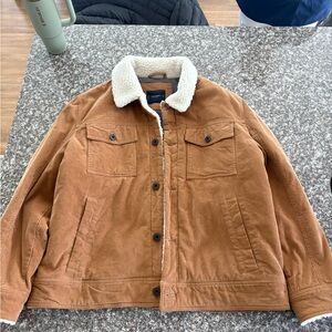 Lucky Brand Sherpa-Trim Corduroy Jacket in Brown